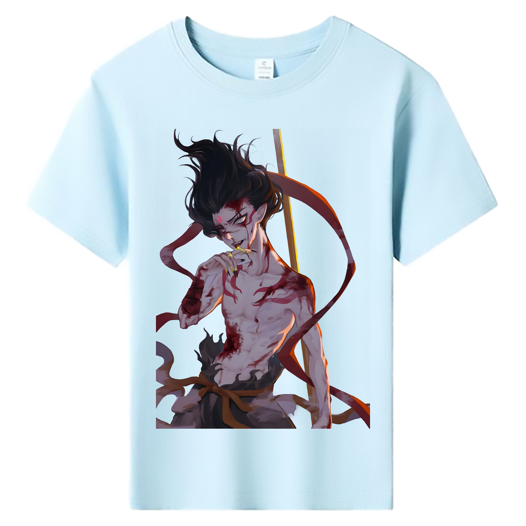 （画像用） Ne Zha 2 ナタ 魔童の大暴れ 綿100％キッズTシャツ（フロントプリント）